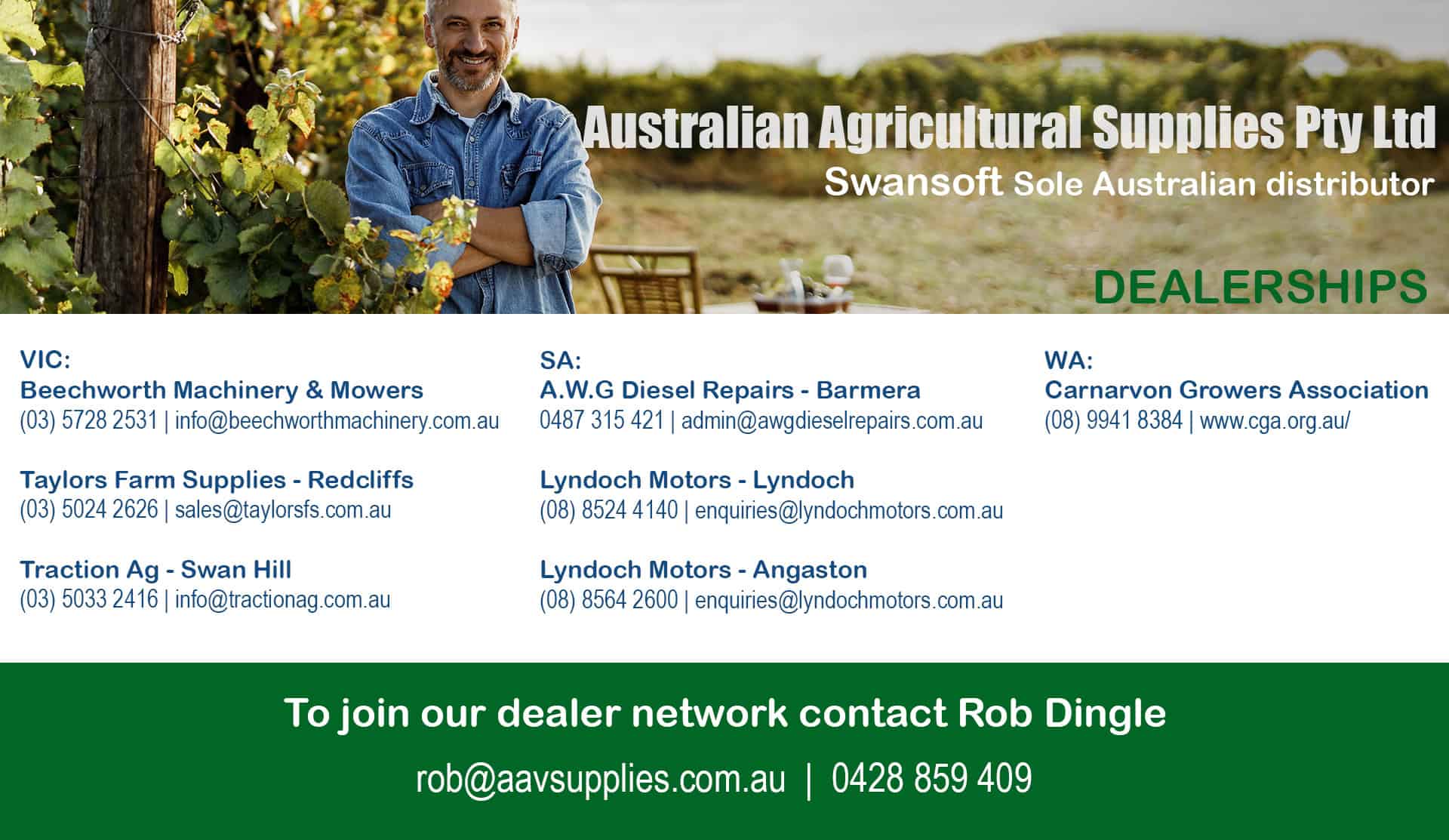 Dealerships in VIC, SA & WA